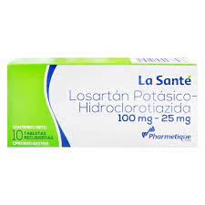 LOSARTAN POTASICO HIDROCLOROTIAZIDA 100-25MG TAB X 10 (LA SANTE)